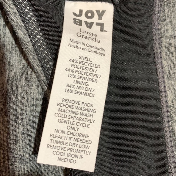 JoyLab Sports Bra Gray Size L - Picture 11 of 11